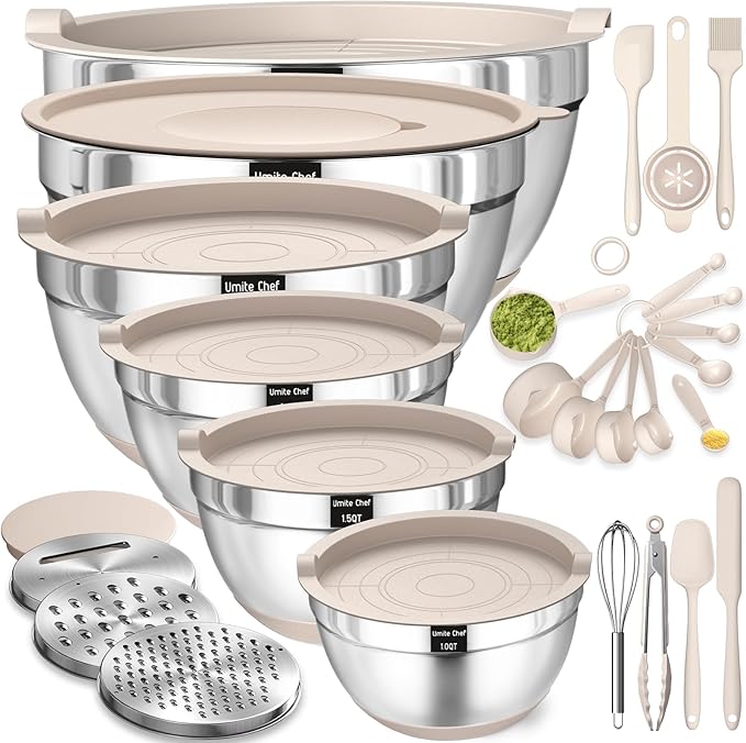 The Ultimate 26PCS Stainless Steel Mixing Bowls Set – A Must-Have for Every Modern Kitchen 2 71XR3lo00cL. AC SX679